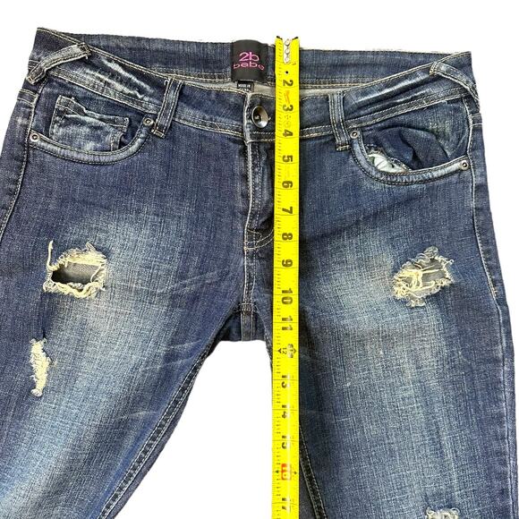 2b bebe Skinny Jeans Womens Size 30, Ripped Stretchy Skinny Jeans Vintage - Picture 5 of 8